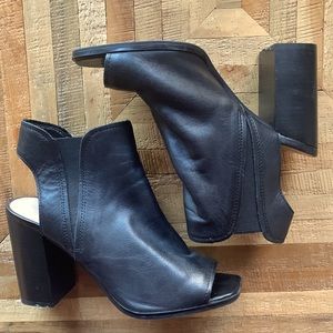 Aldo Peep-Toe Leather Mules